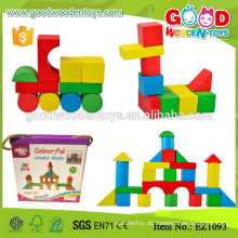 EZ1093 30pcs bunte Kinder Spiel Kleine hölzerne Blöcke mit Colorbox